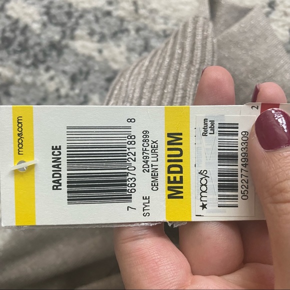 INC || taupe metallic shawl cardigan coat - Picture 7 of 9